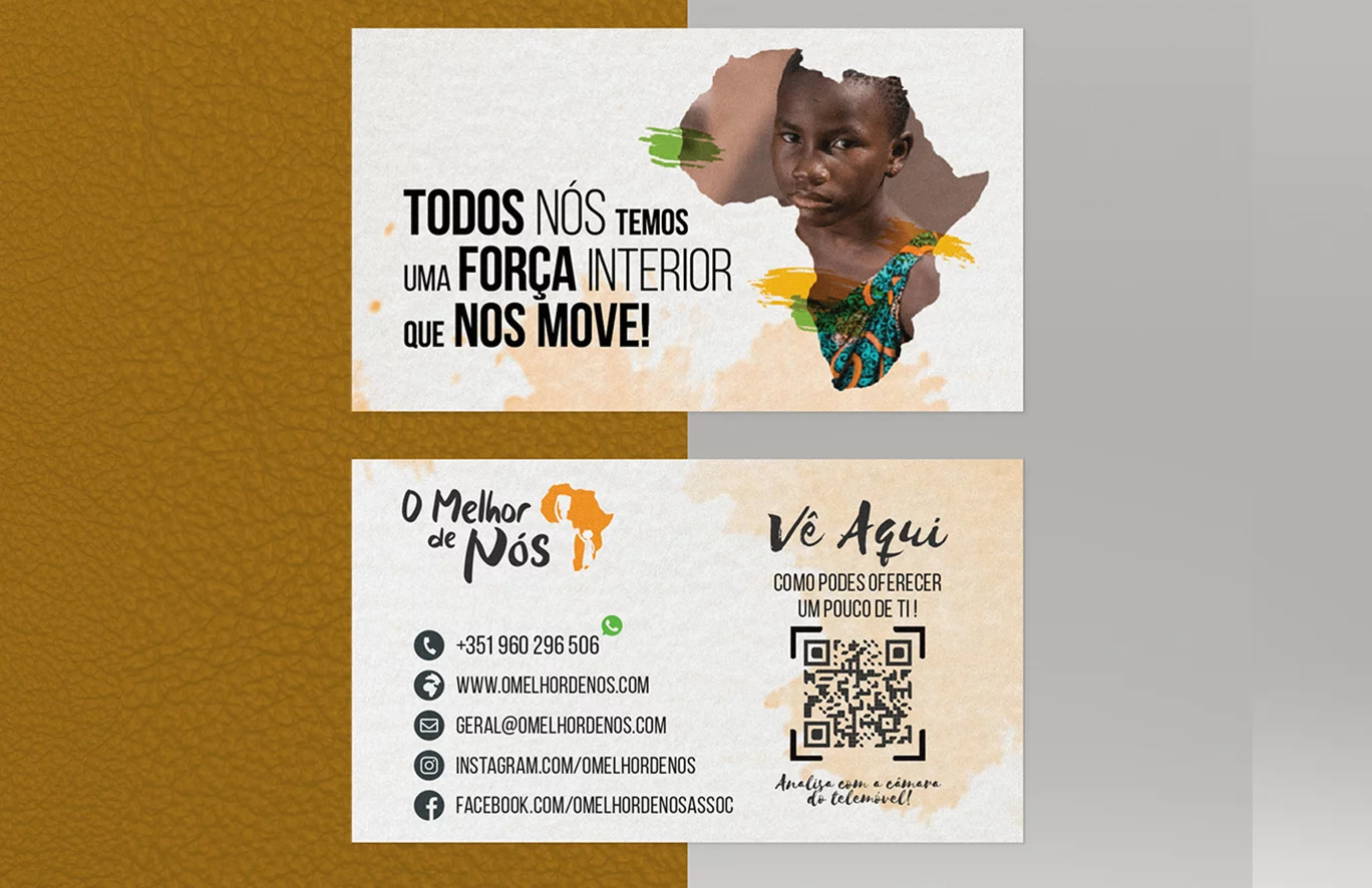 O Melhor de Nós - Douromais logotipo associação O Melhor de Nós cartão de visita